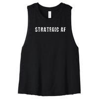 Strategy Game Player As Strategic AF Women's Racerback Cropped Tank