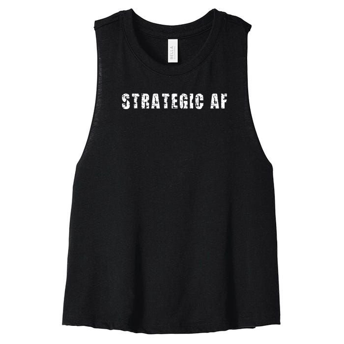 Strategy Game Player As Strategic AF Women's Racerback Cropped Tank