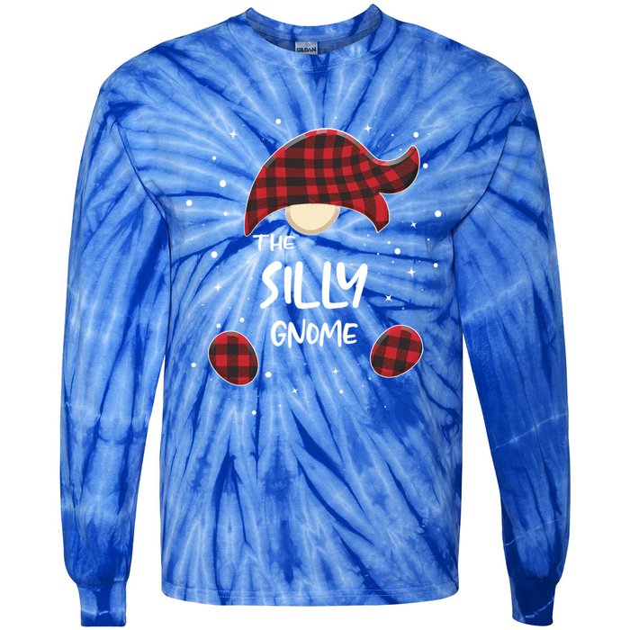 Silly Gnome Plaid Matching Family Christmas Pajamas Gift Great Gift Tie-Dye Long Sleeve Shirt