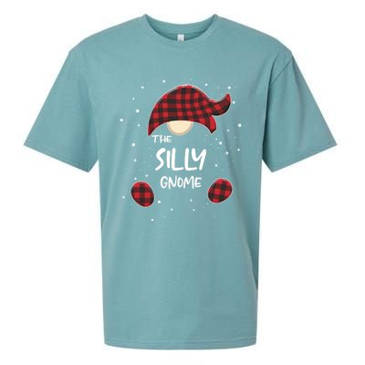 Silly Gnome Plaid Matching Family Christmas Pajamas Gift Great Gift Sueded Cloud Jersey T-Shirt