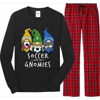 Soccer Gnomes Playing Soccer With My Gnomies Long Sleeve Pajama Set