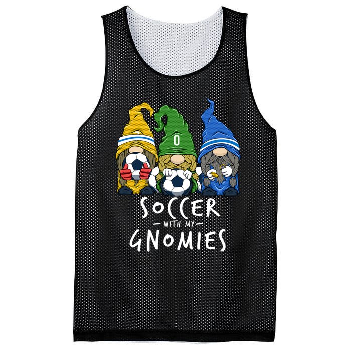 Soccer Gnomes Playing Soccer With My Gnomies Mesh Reversible Basketball Jersey Tank