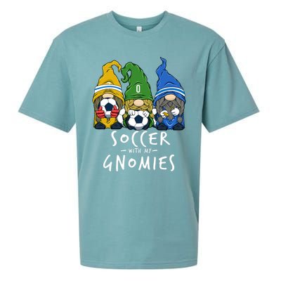 Soccer Gnomes Playing Soccer With My Gnomies Sueded Cloud Jersey T-Shirt