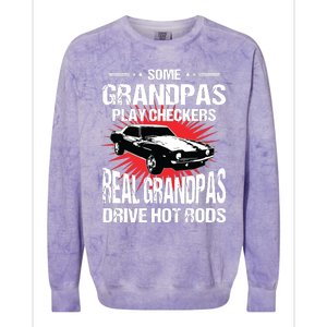 Some Grandpas Play Checkers Cars Racing Colorblast Crewneck Sweatshirt