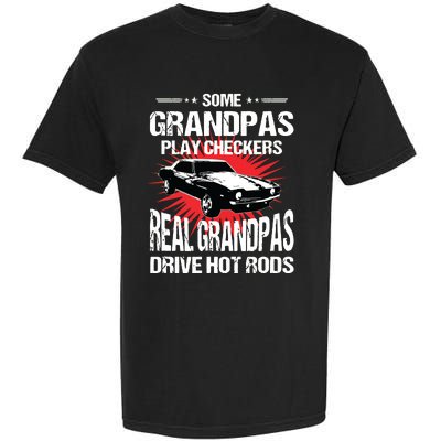 Some Grandpas Play Checkers Cars Racing Garment-Dyed Heavyweight T-Shirt