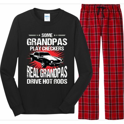 Some Grandpas Play Checkers Cars Racing Long Sleeve Pajama Set