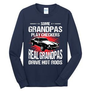 Some Grandpas Play Checkers Cars Racing Tall Long Sleeve T-Shirt