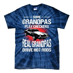 Some Grandpas Play Checkers Cars Racing Tie-Dye T-Shirt