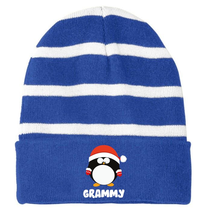 Santa Grammy Penguin Christmas Family Matching Costume Gift Striped Beanie with Solid Band