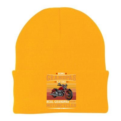 Some Grandpas Play Bingo Real Grandpas Ride Motorcycles Gift Knit Cap Winter Beanie