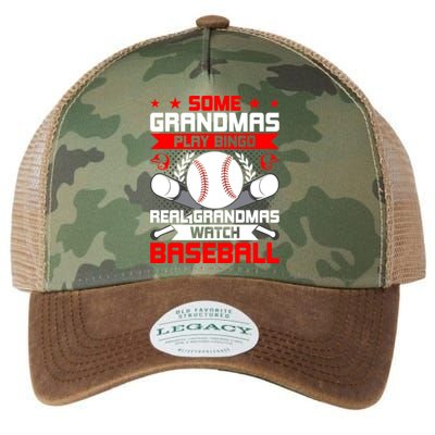 Some Grandmas Play Bingo Real Grandmas Watch Baseball Gift Legacy Tie Dye Trucker Hat