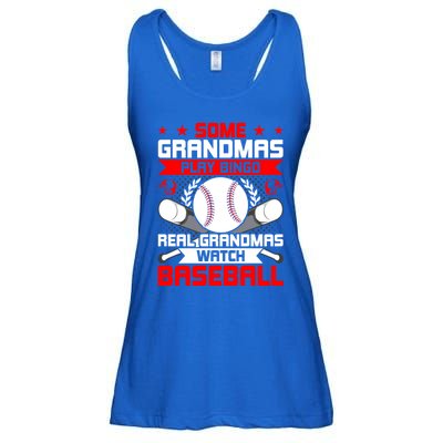 Some Grandmas Play Bingo Real Grandmas Watch Baseball Gift Ladies Essential Flowy Tank