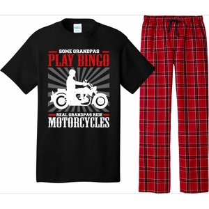 Some Grandpas Play Bingo Real Grandpas Ride Motorcycles Cool Gift Pajama Set