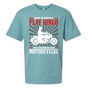 Some Grandpas Play Bingo Real Grandpas Ride Motorcycles Cool Gift Sueded Cloud Jersey T-Shirt