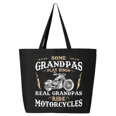 Some Grandpas Play Bingo Real Grandpas Ride Motorcycles 25L Jumbo Tote