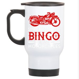 Some Grandpas Play Bingo Real Grandpas Ride Motorcycles Gift Stainless Steel Travel Mug