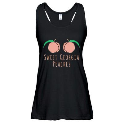 Sweet Georgia Peaches State Of Georgia Peach Ladies Essential Flowy Tank
