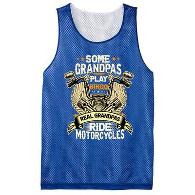 Some Grandpas Play Bingo Real Grandpas Ride Motorcycles Gift Mesh Reversible Basketball Jersey Tank