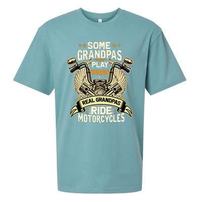 Some Grandpas Play Bingo Real Grandpas Ride Motorcycles Gift Sueded Cloud Jersey T-Shirt