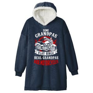 Some Grandpas Play Bingo Real Grandpas Ride Motorcycles Meaningful Gift Hooded Wearable Blanket