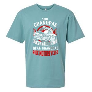 Some Grandpas Play Bingo Real Grandpas Ride Motorcycles Meaningful Gift Sueded Cloud Jersey T-Shirt