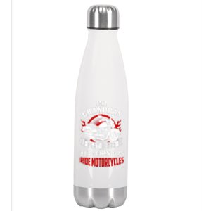 Some Grandpas Play Bingo Real Grandpas Ride Motorcycles Meaningful Gift Stainless Steel Insulated Water Bottle