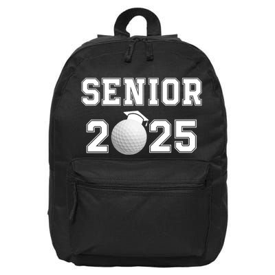 Senior Golf Player Class Of 2025 Senior High School Grad Senior Class Of 2025 16 in Basic Backpack