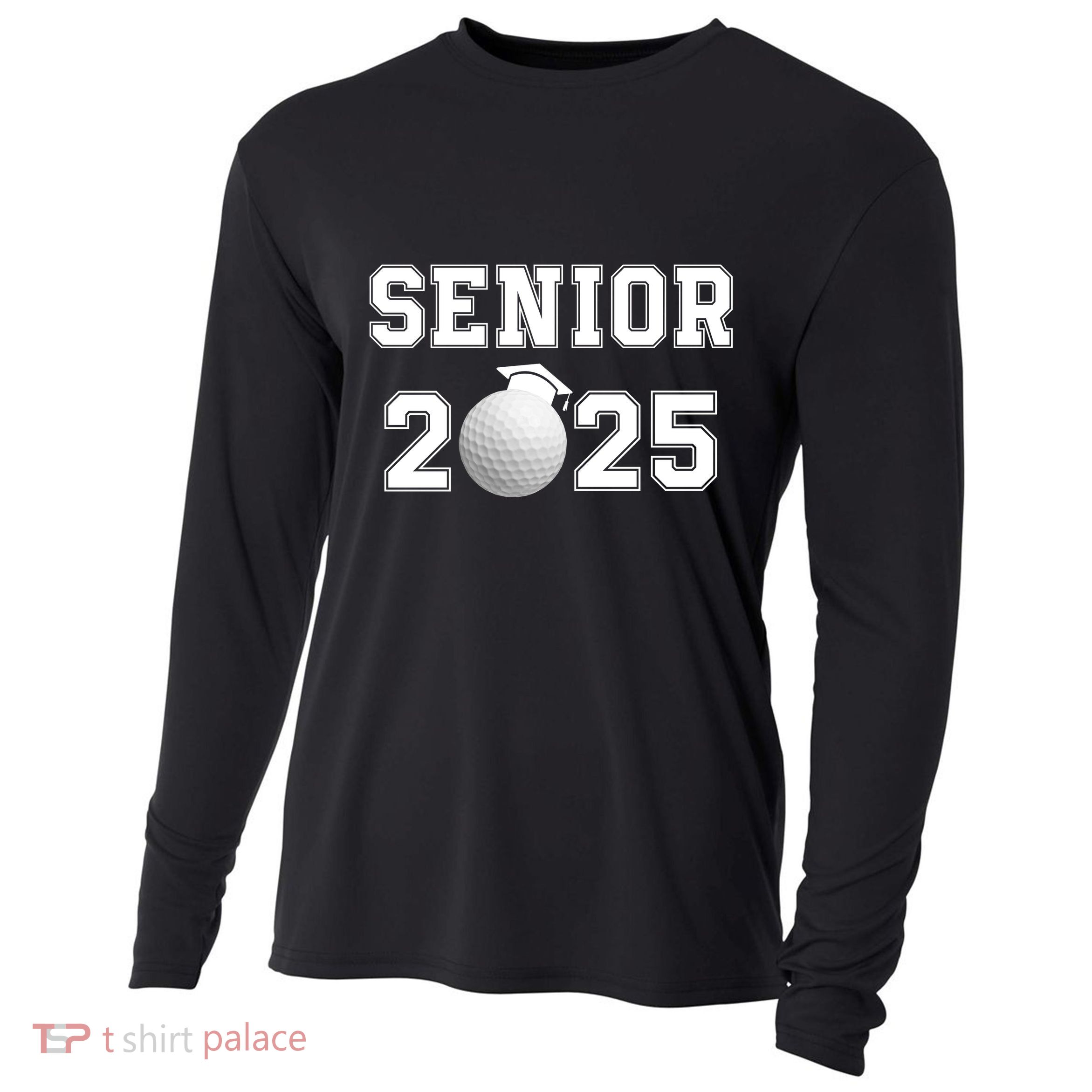 Senior Golf Player Class Of 2025 Senior High School Grad Senior Class Of 2025 Cooling Performance Long Sleeve Crew