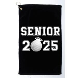 Senior Golf Player Class Of 2025 Senior High School Grad Senior Class Of 2025 Platinum Collection Golf Towel