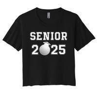 Senior Golf Player Class Of 2025 Senior High School Grad Senior Class Of 2025 Women's Crop Top Tee