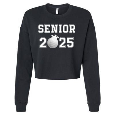 Senior Golf Player Class Of 2025 Senior High School Grad Senior Class Of 2025 Cropped Pullover Crew