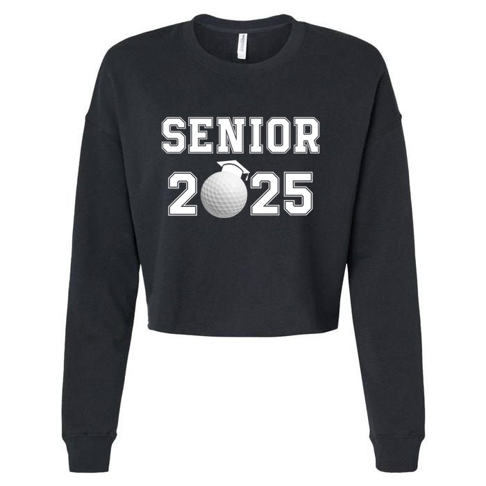 Senior Golf Player Class Of 2025 Senior High School Grad Senior Class Of 2025 Cropped Pullover Crew