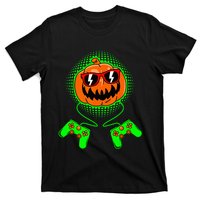 Spooky Gamer Pumpkin Halloween Costume T-Shirt