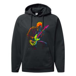 Skeleton Graphic Playing Guitar Rock Band Performance Fleece Hoodie