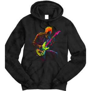 Skeleton Graphic Playing Guitar Rock Band Tie Dye Hoodie