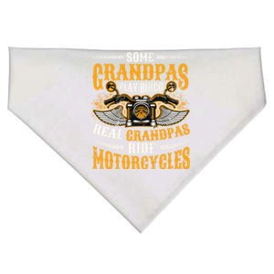 Some Grandpas Play Bingo Real Grandpas Ride Motorcycles Gift USA-Made Doggie Bandana