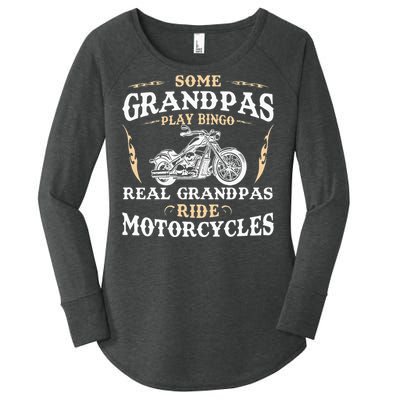 Some Grandpas Play Bingo Real Grandpas Ride Motorcycles Women's Perfect Tri Tunic Long Sleeve Shirt