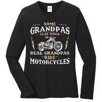 Some Grandpas Play Bingo Real Grandpas Ride Motorcycles Ladies Long Sleeve Shirt