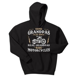 Some Grandpas Play Bingo Real Grandpas Ride Motorcycles Kids Hoodie