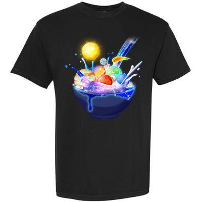 Space Galaxy Planets Cereal Bowl Garment-Dyed Heavyweight T-Shirt