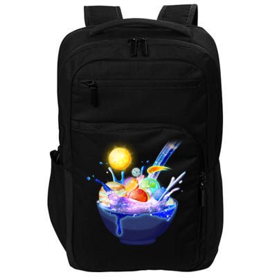 Space Galaxy Planets Cereal Bowl Impact Tech Backpack