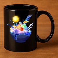 Space Galaxy Planets Cereal Bowl 11oz C Handle Ceramic Mug