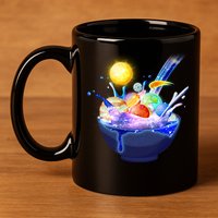 Space Galaxy Planets Cereal Bowl 11oz C Handle Ceramic Mug