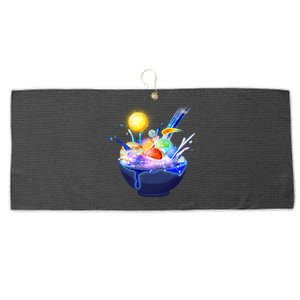 Space Galaxy Planets Cereal Bowl Large Microfiber Waffle Golf Towel