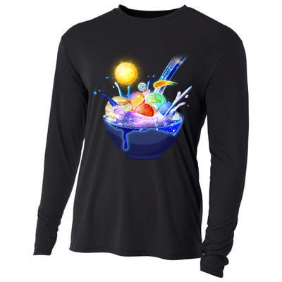 Space Galaxy Planets Cereal Bowl Cooling Performance Long Sleeve Crew