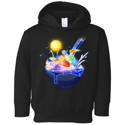 Space Galaxy Planets Cereal Bowl Toddler Hoodie