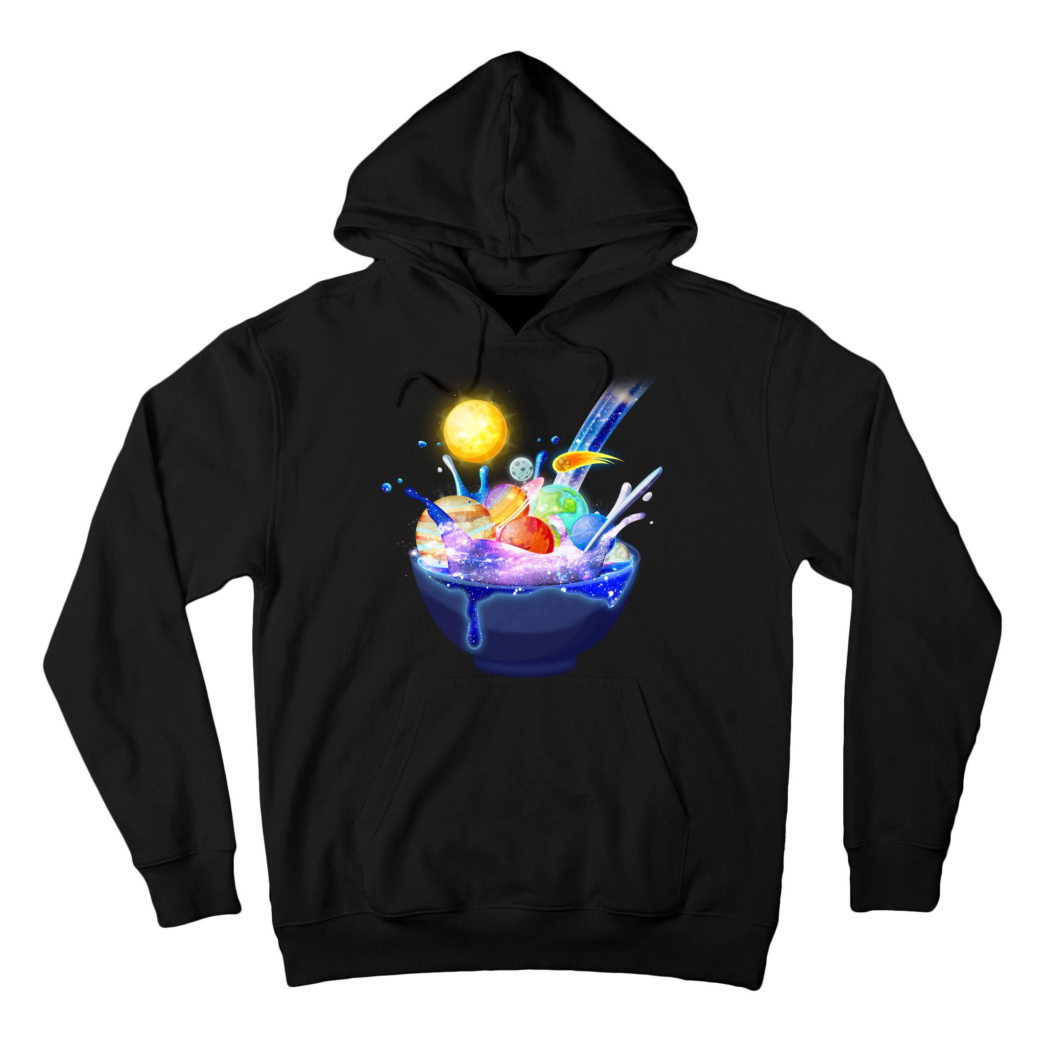 Space Galaxy Planets Cereal Bowl Tall Hoodie