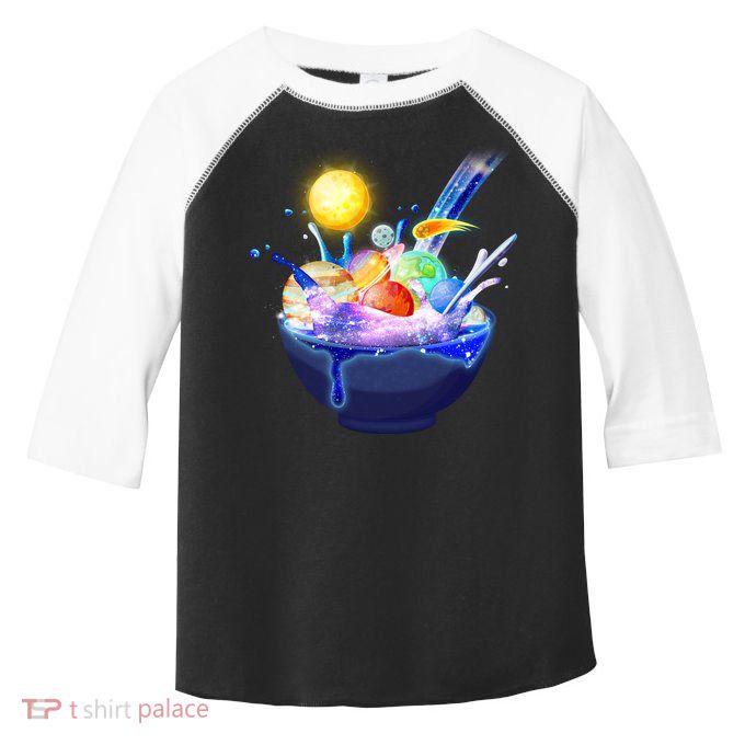 Space Galaxy Planets Cereal Bowl Toddler Fine Jersey T-Shirt