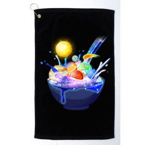 Space Galaxy Planets Cereal Bowl Platinum Collection Golf Towel