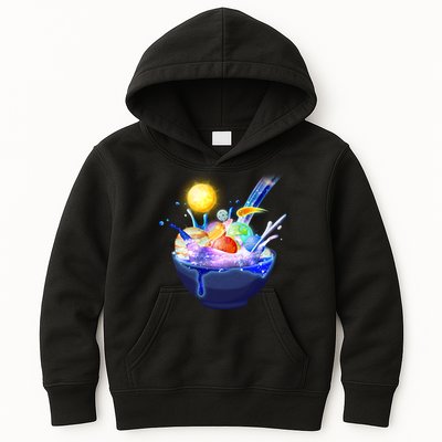 Space Galaxy Planets Cereal Bowl Kids Hoodie
